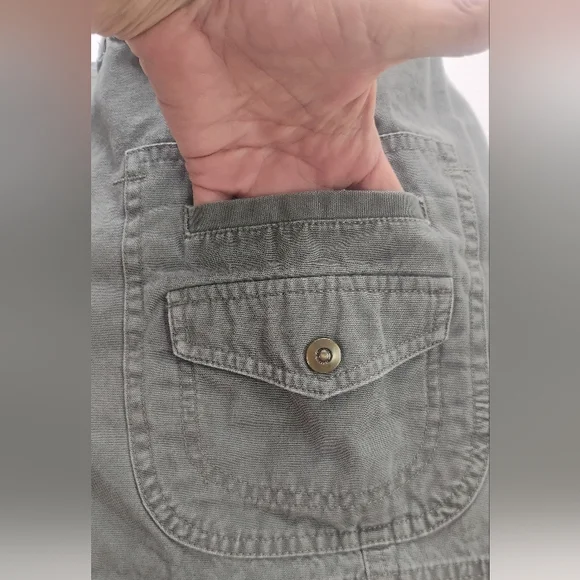 Vintage Y2K Bass Women's Cargo Shorts Green Size 6 Cotton Mid Rise - Picture 10 of 13